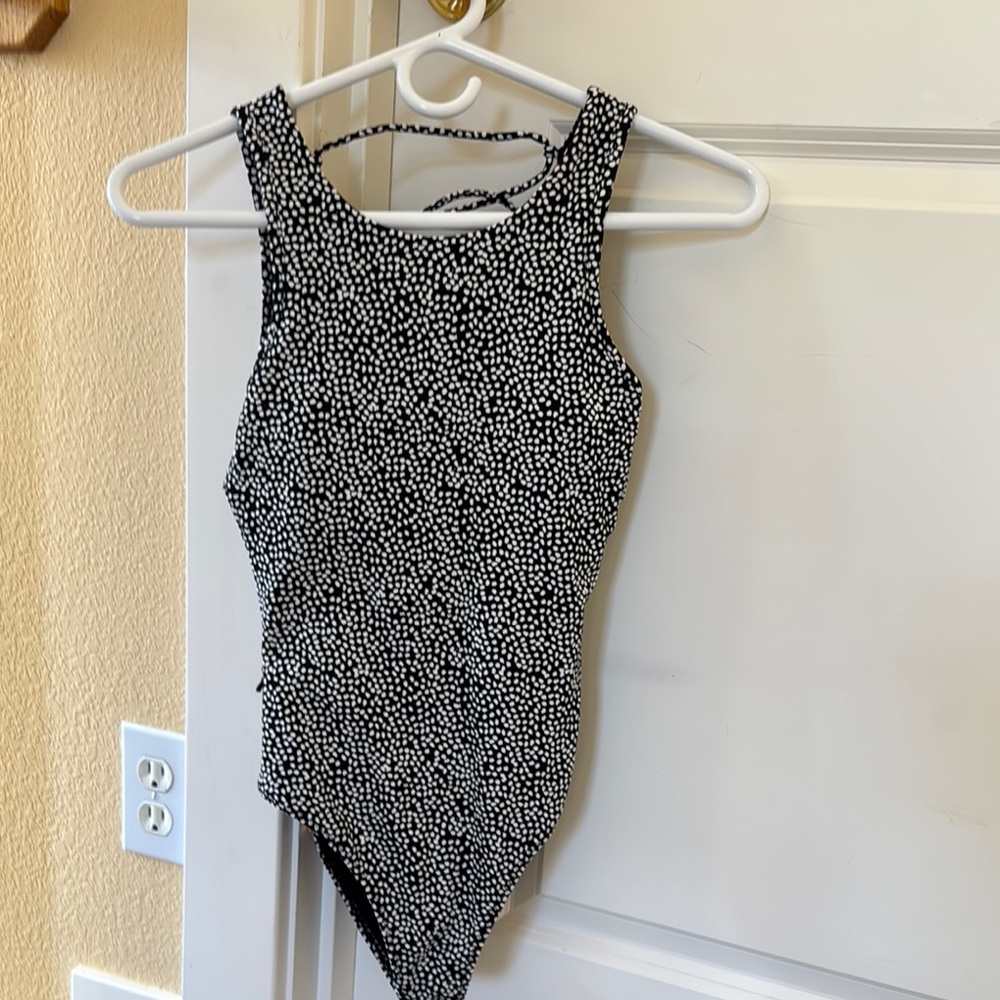 BuffBunny Black and White One Piece Swimsuit
